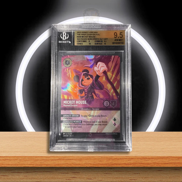 Disney Lorcana Mickey Mouse – Wayward Sorcerer Enchanted #208/204 (ENG) BGS 9.5