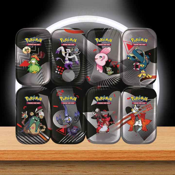 Pokémon Black Bolt und White Flare Unova Mini Tin Display