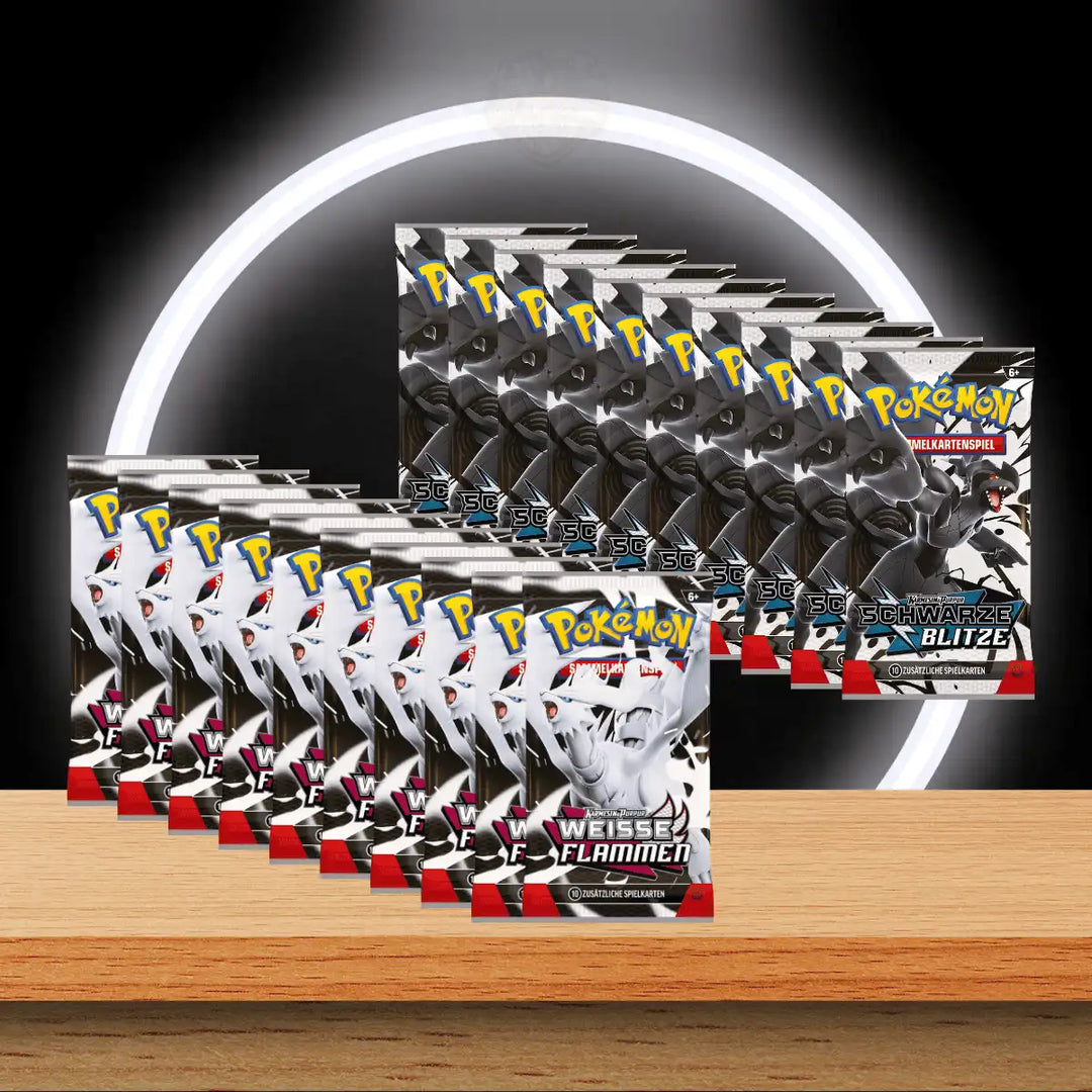 Pokémon Schwarze Blitze & Weiße Flammen Mini Tin Display