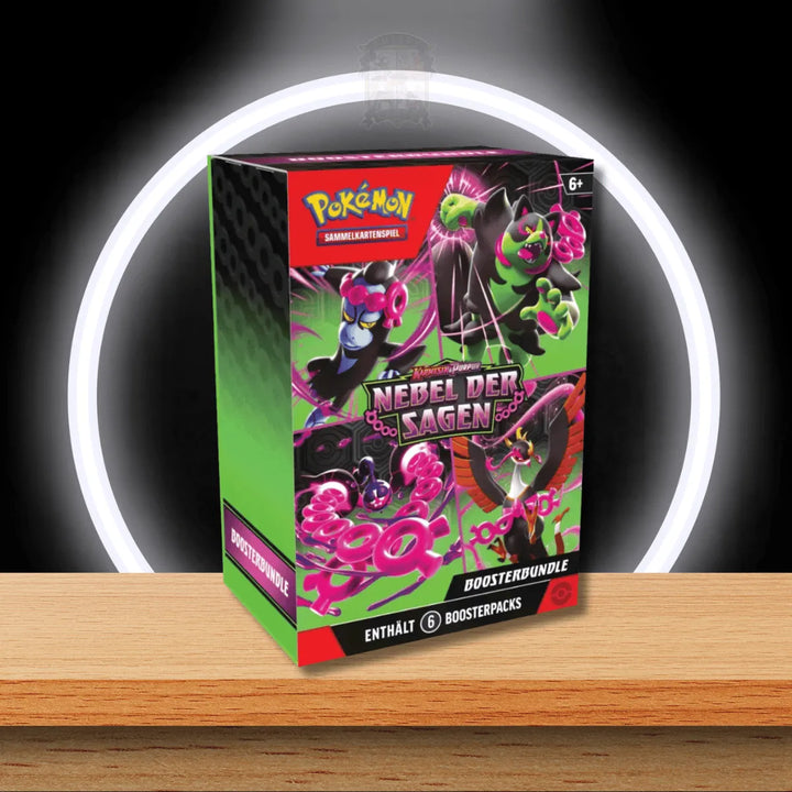 Deutsches Pokémon Booster Bundle Display aus dem Set Nebel der Sagen