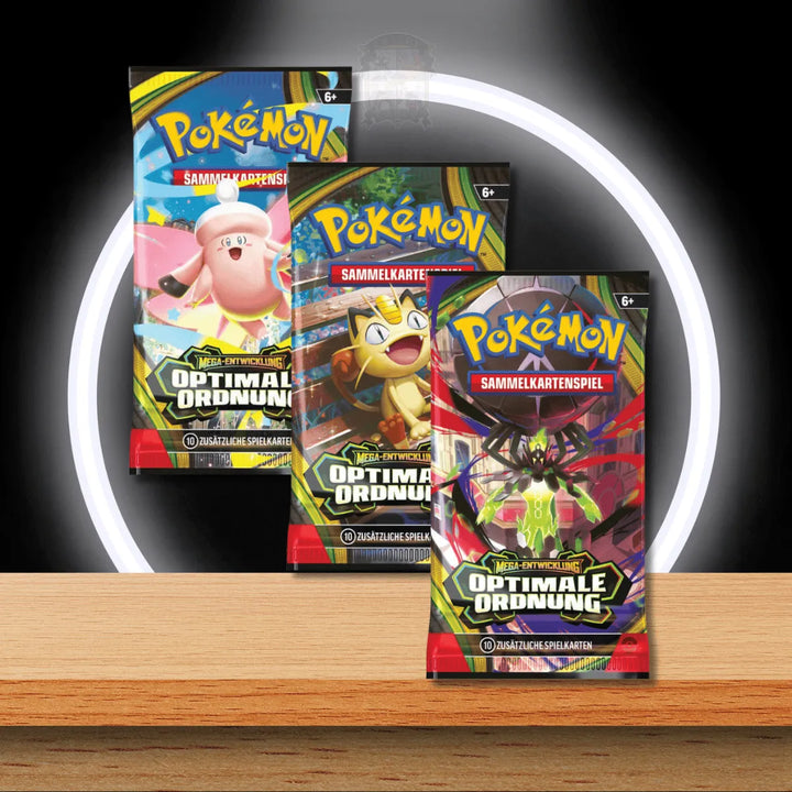 Deutscher Pokémon Optimale Ordnung 3 Pack Blister mit Boosterpacks