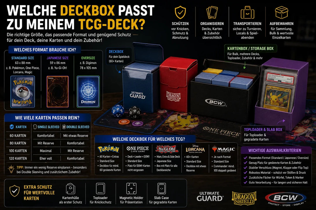 Welche Deckbox passt zu meinem TCG-Deck?