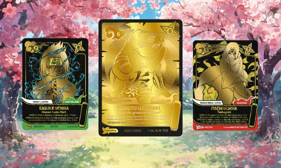 Die seltensten Karten aus Naruto Mythos TCG Konoha Shido