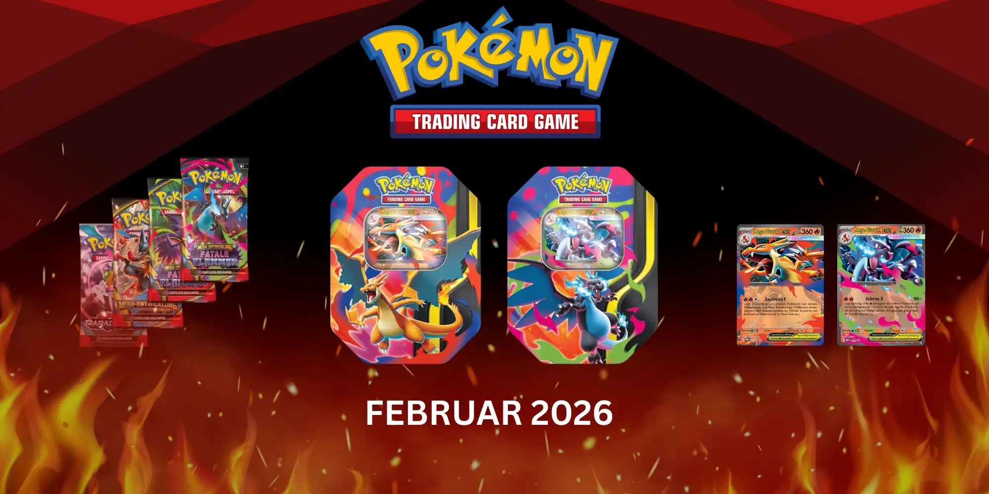 Mega Glurak Tin-Box im Februar