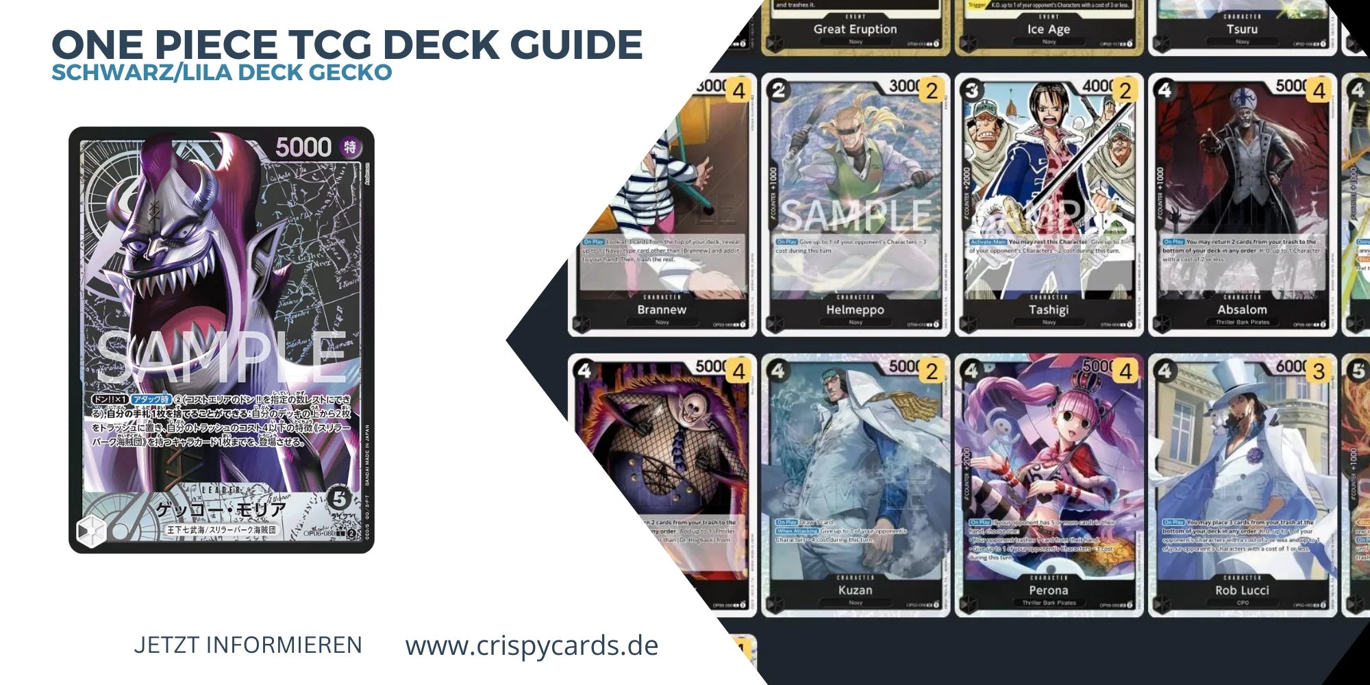 One Piece TCG Deck: Gecko Schwarz/Lila
