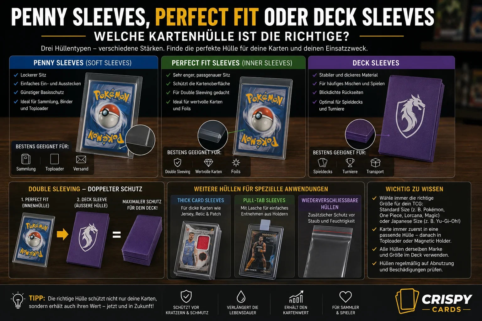 Penny Sleeves, Perfect Fit oder Deck Sleeves?