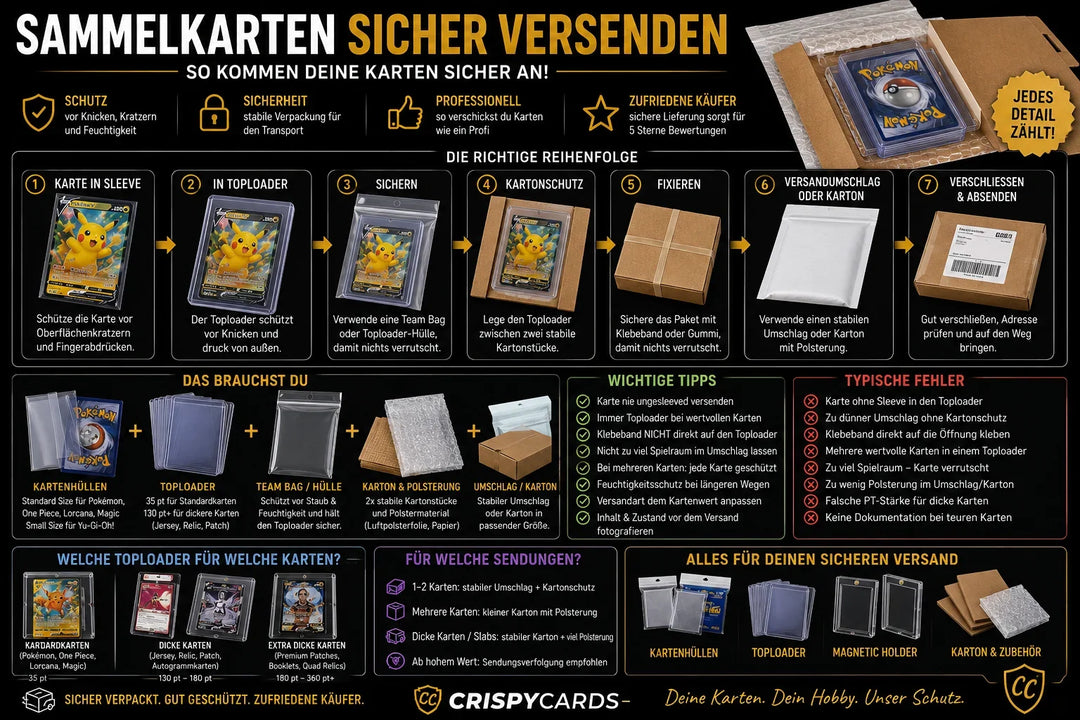 Sammelkarten sicher versenden: So schützt du Karten