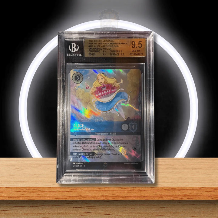 Disney Lorcana Alice – Wachsendes Mädchen Enchanted #213/204 (DE) BGS 9.5