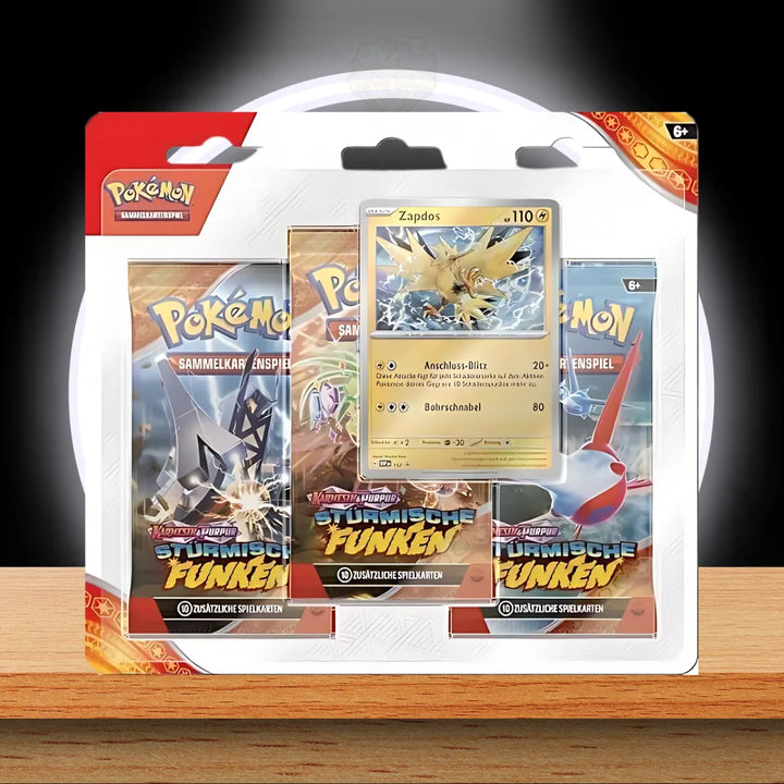 Pokémon SV08 Surging Sparks 3-Pack Blister