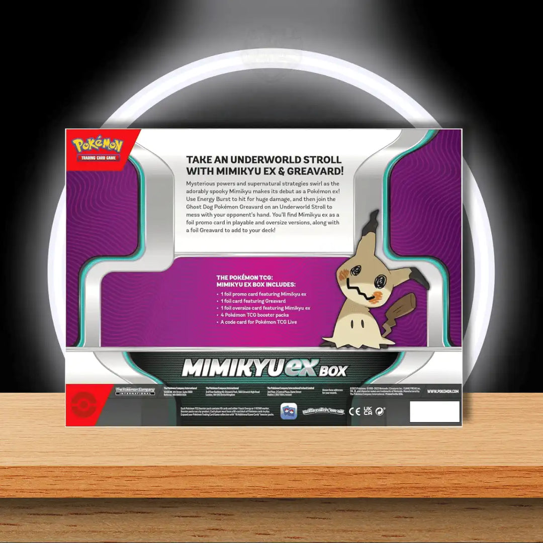 Pokémon Mimikyu EX Box (ENG) Rückseite