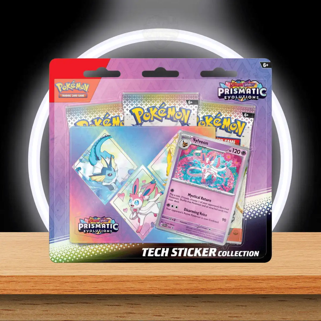 Pokmon Prismatic Evolutions - Tech Sticker 3-Pack Blister (ENG) CrispyCards Pokmon Prismatic Evolutions - Tech Sticker 3-Pack Blister (ENG) CrispyCards