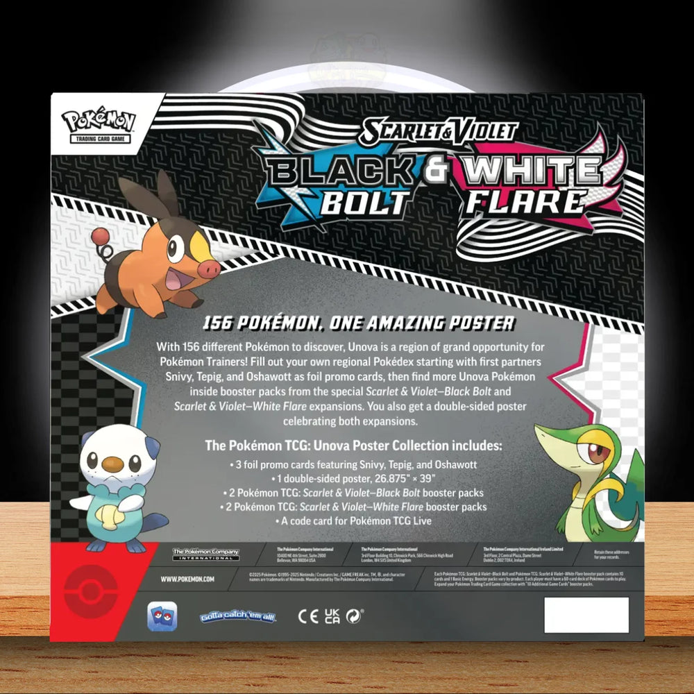 Pokémon TCG Black Bolt & White Flare Unova Poster Collection