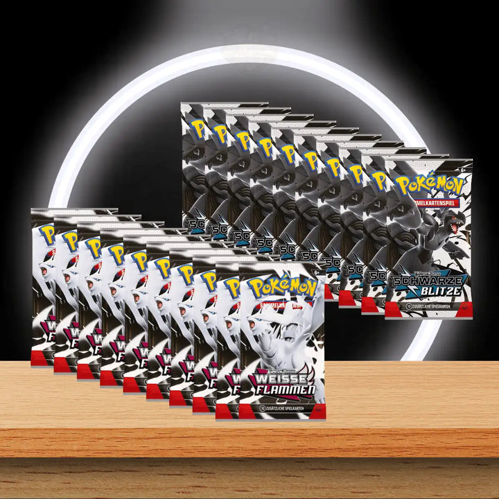 Pokémon Schwarze Blitze & Weiße Flammen Mini Tin Display (DE)