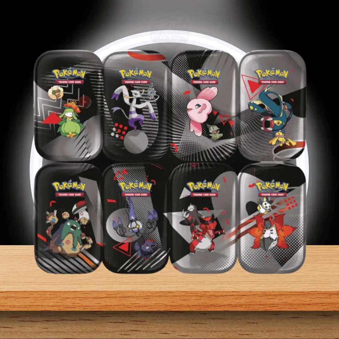 Pokémon Schwarze Blitze & Weiße Flammen Mini Tin Display (DE)