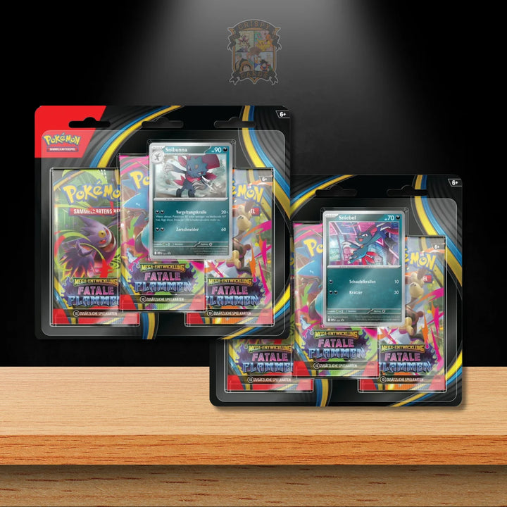 Pokémon Fatale Flammen 3 Pack Blister