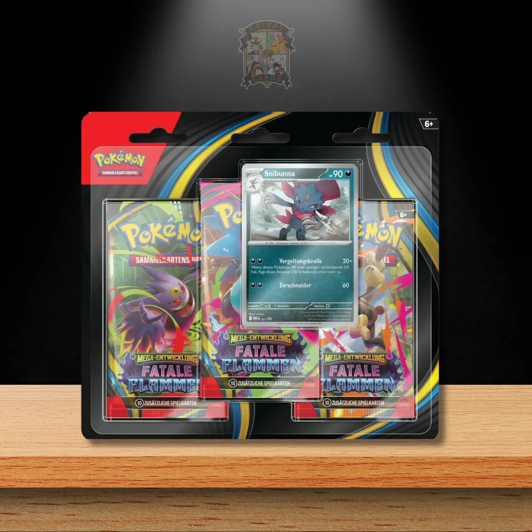 Pokémon Fatale Flammen 3 Pack Blister