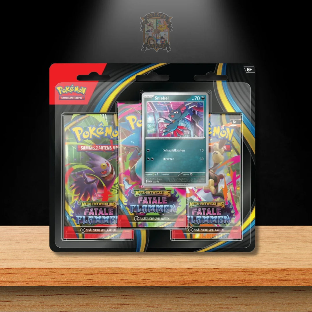 Pokémon Fatale Flammen 3 Pack Blister