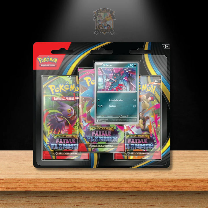 Pokémon Fatale Flammen 3 Pack Blister