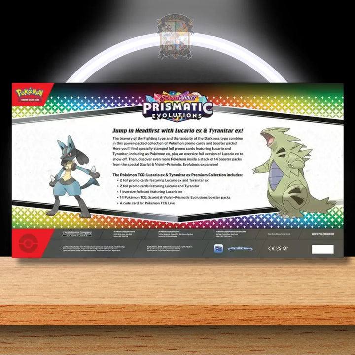 Prismatic Evolutions Lucario ex & Tyranitar ex Premium Collection