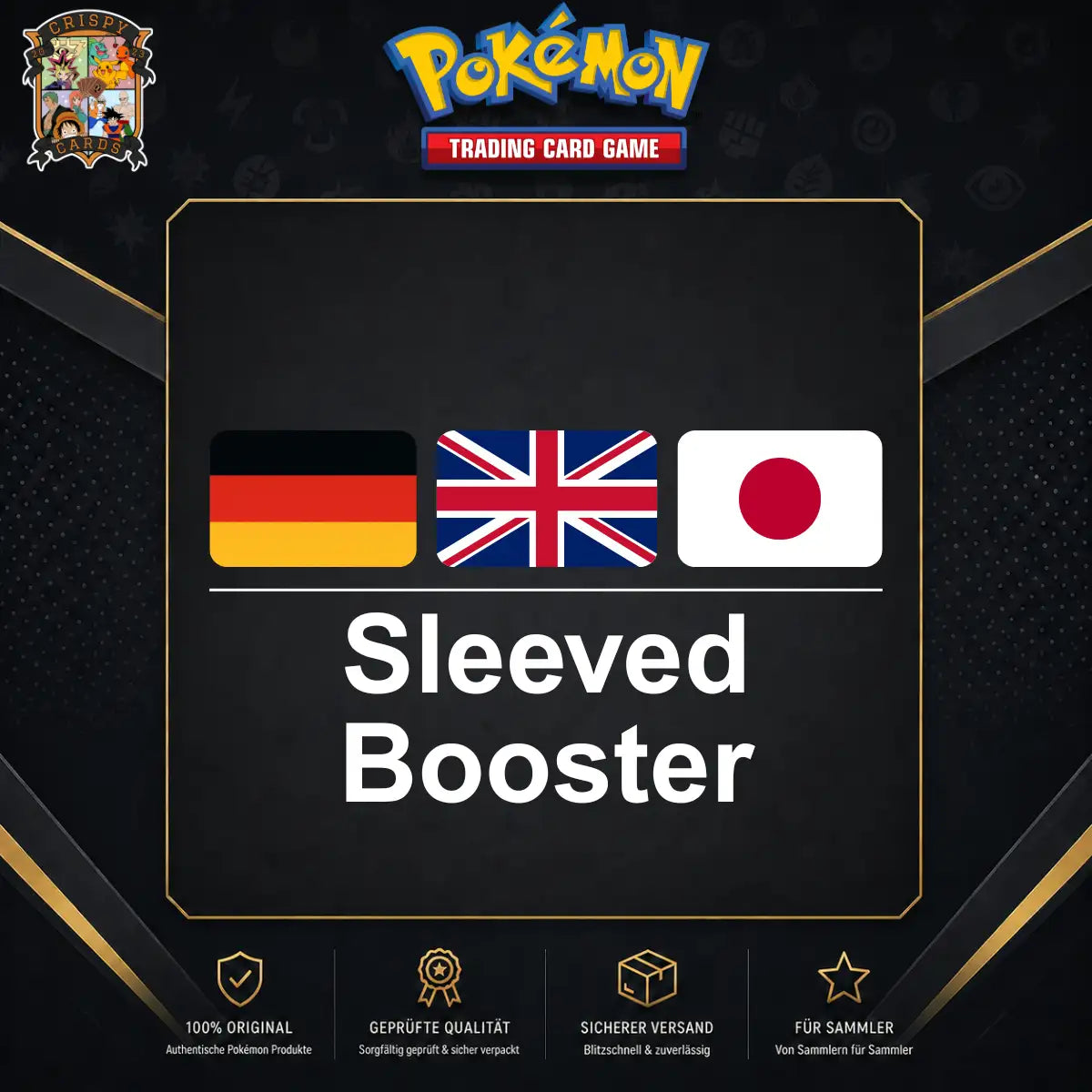 Pokémon Sleeved Booster mit versiegeltem TCG Boosterpack