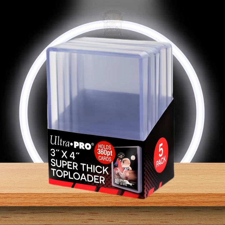 Ultra Pro 3" X 4" SUPER THICK 360PT TOPLOADER (5 PIECES)
