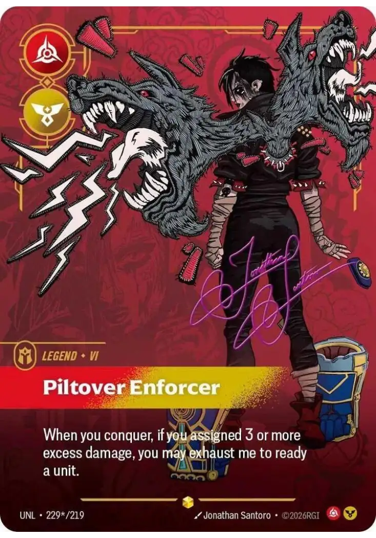 Vi Piltover Enforcer V.3   Signed Showcase