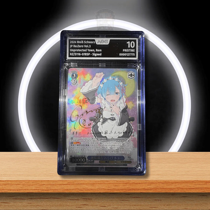 Weiß Schwarz Re:Zero Rem RZ/S116-078SP Signed (JP) AOG 10