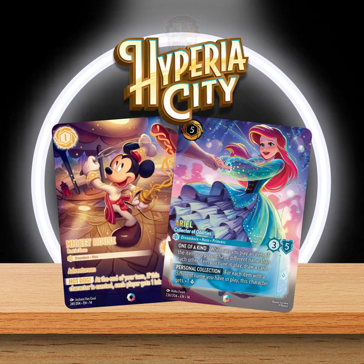 Disney Lorcana Hyperia City Booster Display – Englisches Disney Sammelkartenspiel