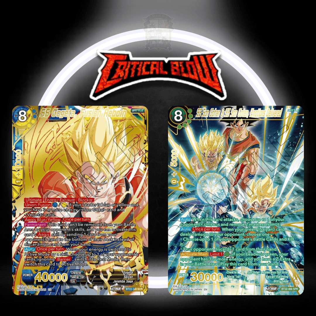 Dragon Ball Booster aus B22 Critical Blow in englischer Sprache