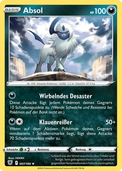 Absol 097/189 – Pokémon Astralglanz Karte