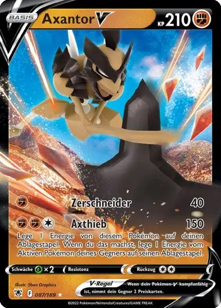 Axantor V 087/189 – Pokémon Astralglanz Karte
