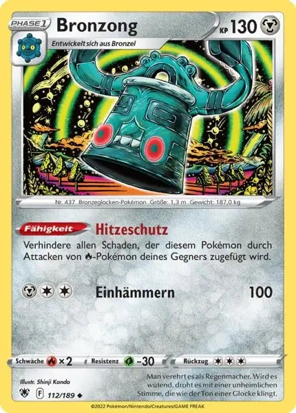 Bronzong 112/189 – Pokémon Astralglanz Karte