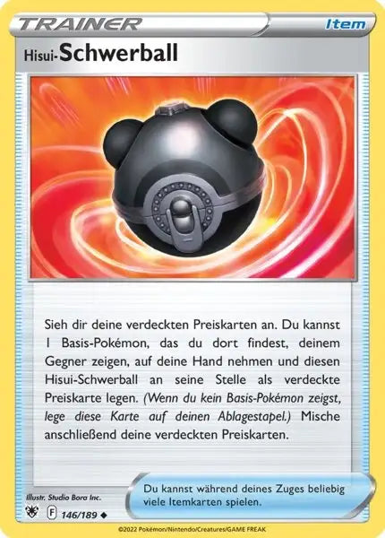 Hisui Schwerball 146/189 – Pokémon Astralglanz Karte