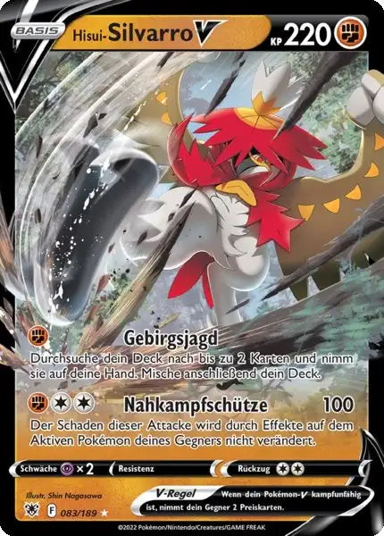 Hisui Silvarro V 083/189 – Pokémon Astralglanz Karte