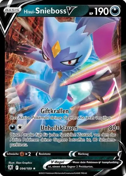 Hisui Snieboss V 094/189 – Pokémon Astralglanz Karte