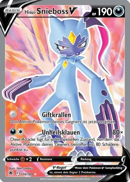 Hisui Snieboss V 174/189 – Pokémon Astralglanz Karte