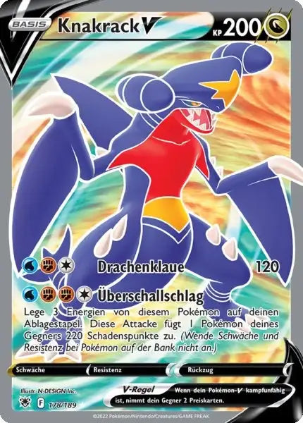 Knakrack V 178/189 – Pokémon Astralglanz Karte