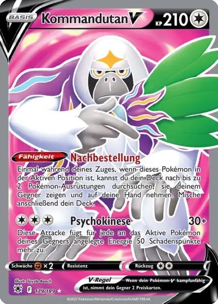 Kommandutan V 179/189 – Pokémon Astralglanz Karte