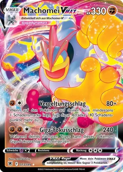 Machomei VMAX 073/189 – Pokémon Astralglanz Karte