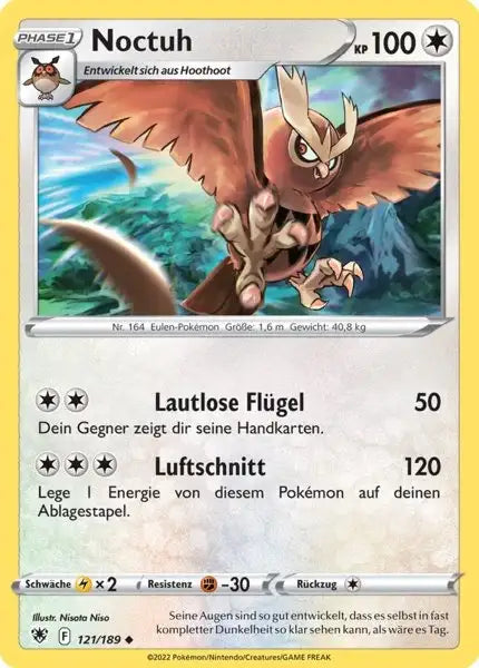 Noctuh 121/189 – Pokémon Astralglanz Karte
