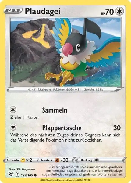 Plaudagei 129/189 – Pokémon Astralglanz Karte