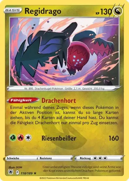 Regidrago 118/189 – Pokémon Astralglanz Karte