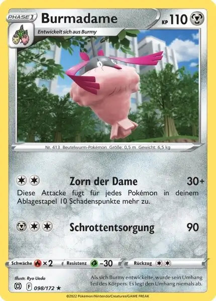 Burmadame 098/172 – Pokémon Strahlende Sterne Karte