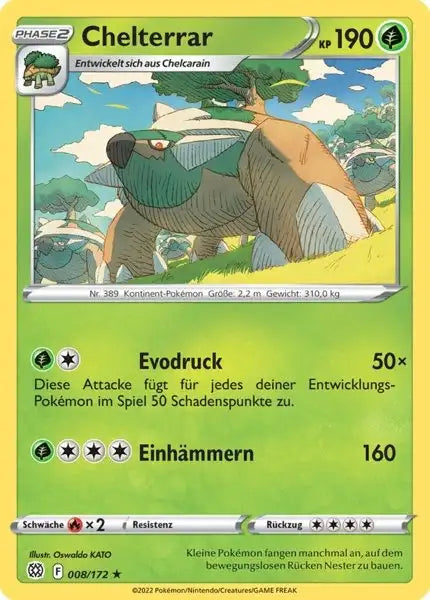 Chelterrar 008/172 – Pokémon Strahlende Sterne Karte