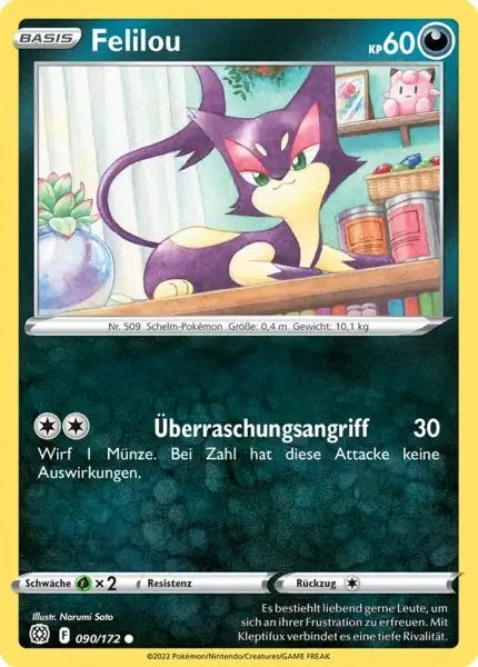Felilou 090/172 – Pokémon Strahlende Sterne Karte