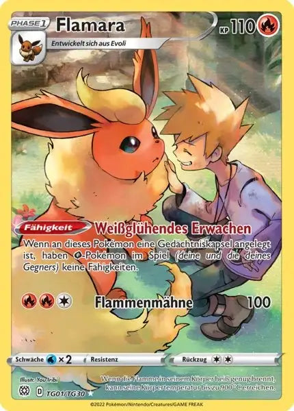 Flamara TG01 – Pokémon Strahlende Sterne Karte