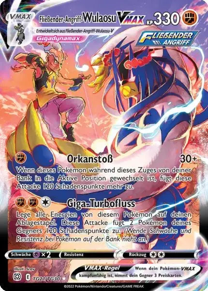 Fliessender Angriff Wulaosu VMAX TG21 – Pokémon Strahlende Sterne Karte