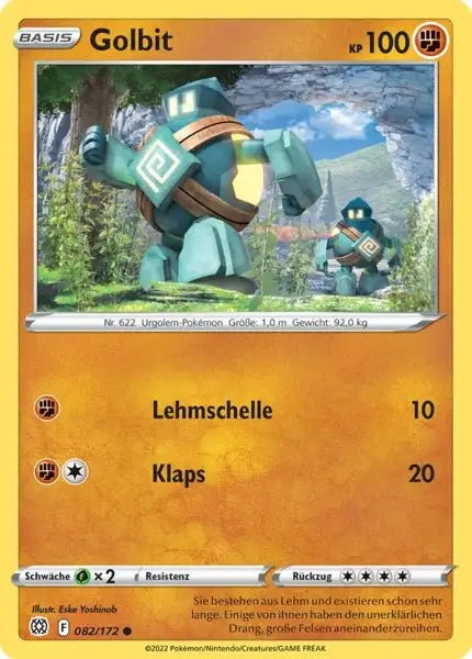 Golbit 082/172 – Pokémon Strahlende Sterne Karte