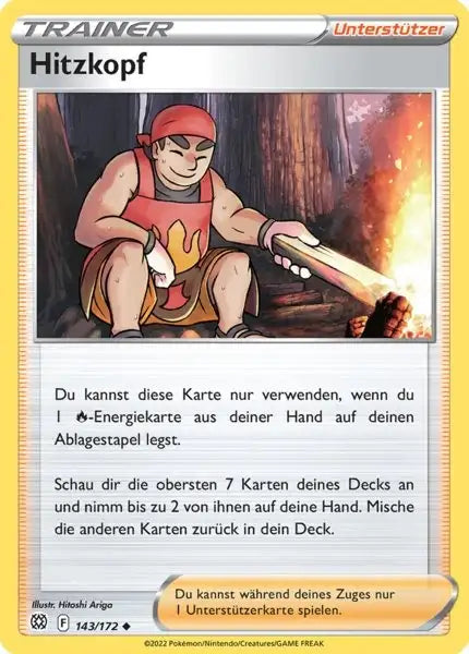 Hitzkopf 143/172 – Pokémon Strahlende Sterne Karte