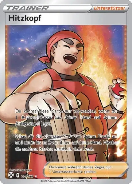 Hitzkopf 170/172 – Pokémon Strahlende Sterne Karte
